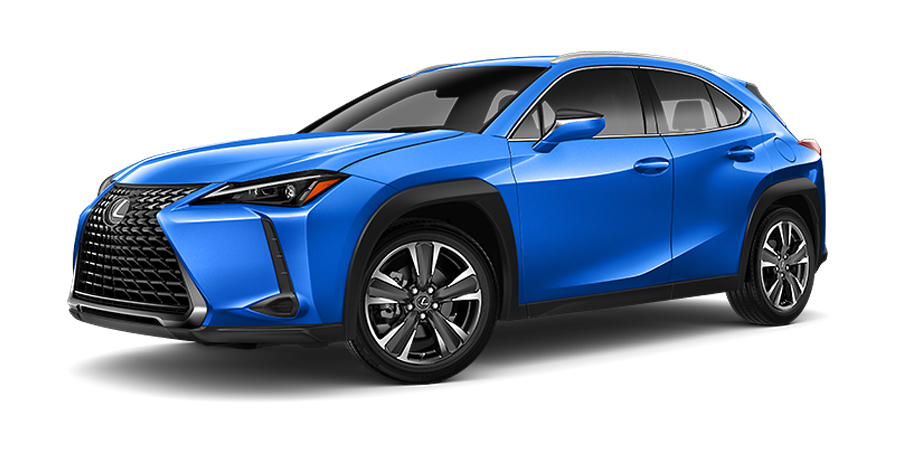 Exterior of the Lexus UX Hybrid shown in Grecian Water. | Lexus of Fremont in Fremont CA