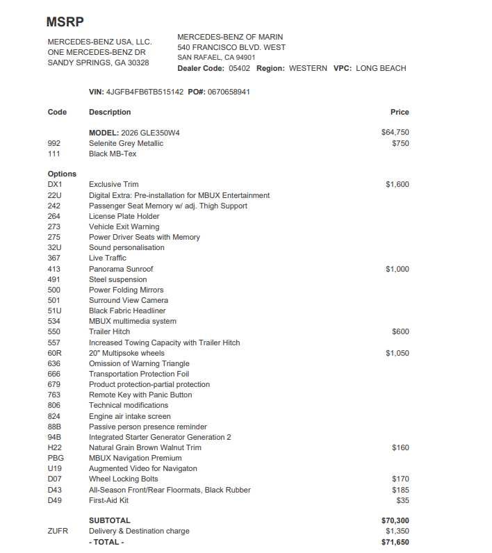 2026 Mercedes-Benz GLE 350 4MATIC® SUV