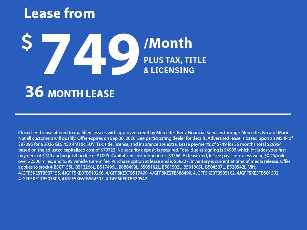 2026 Mercedes-Benz GLS 450 4MATIC® SUV