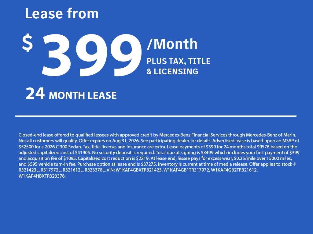 2026 Mercedes-Benz C 300 4MATIC® Sedan