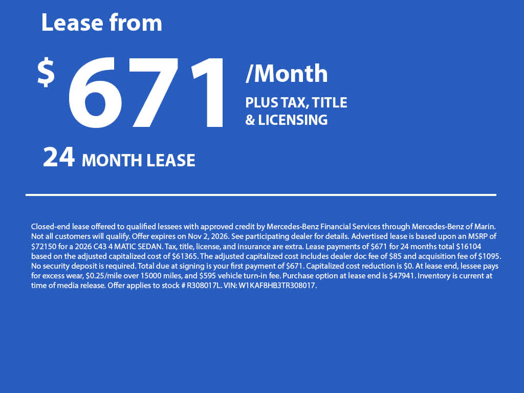 2026 Mercedes-Benz AMG® C 43 4MATIC® Sedan