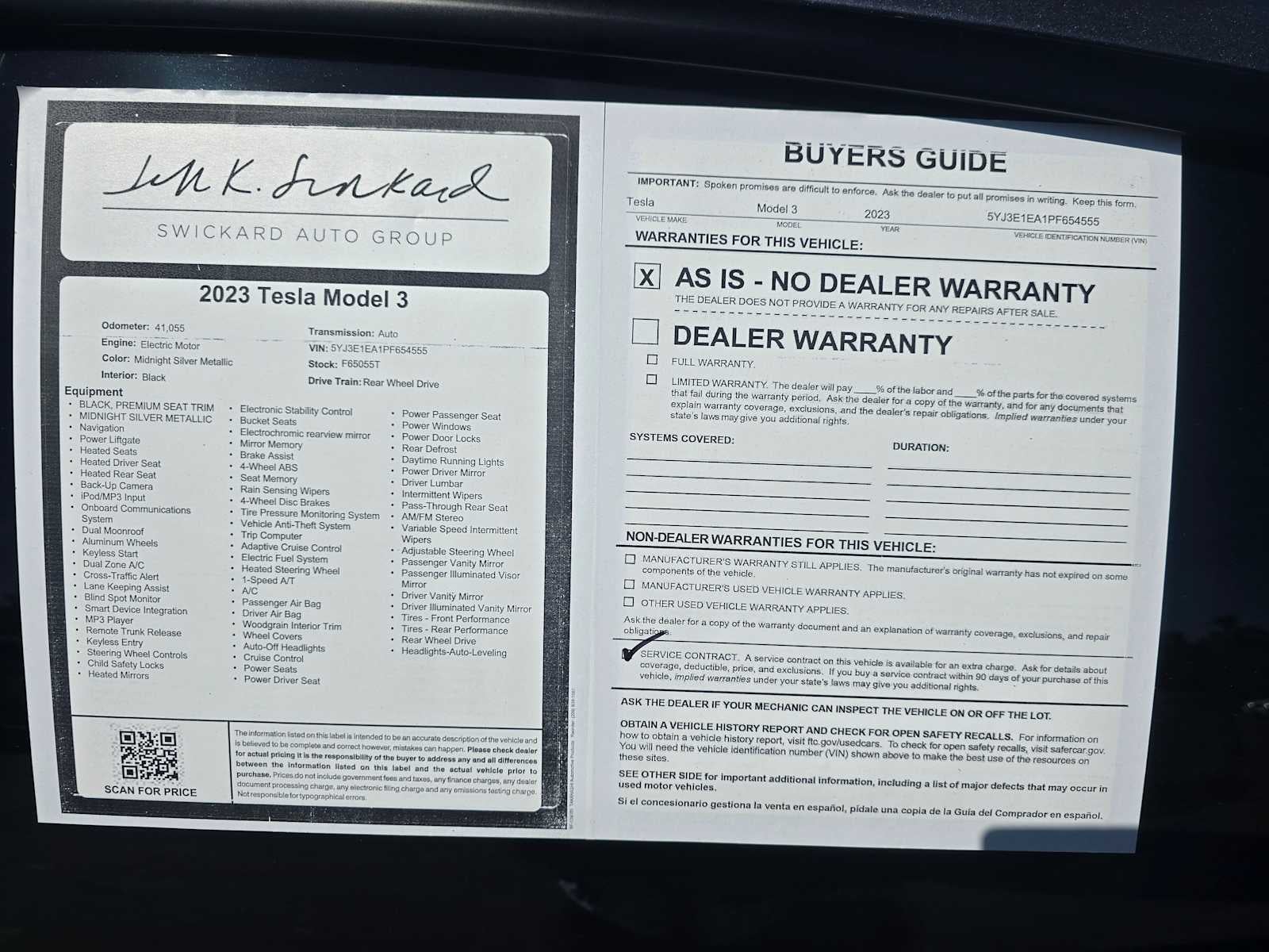 2023 Tesla Model 3 RWD