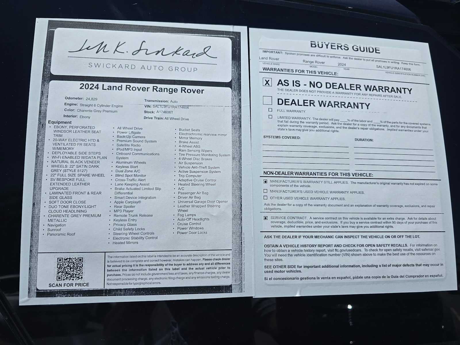 2024 Land Rover Range Rover Sport Dynamic SE