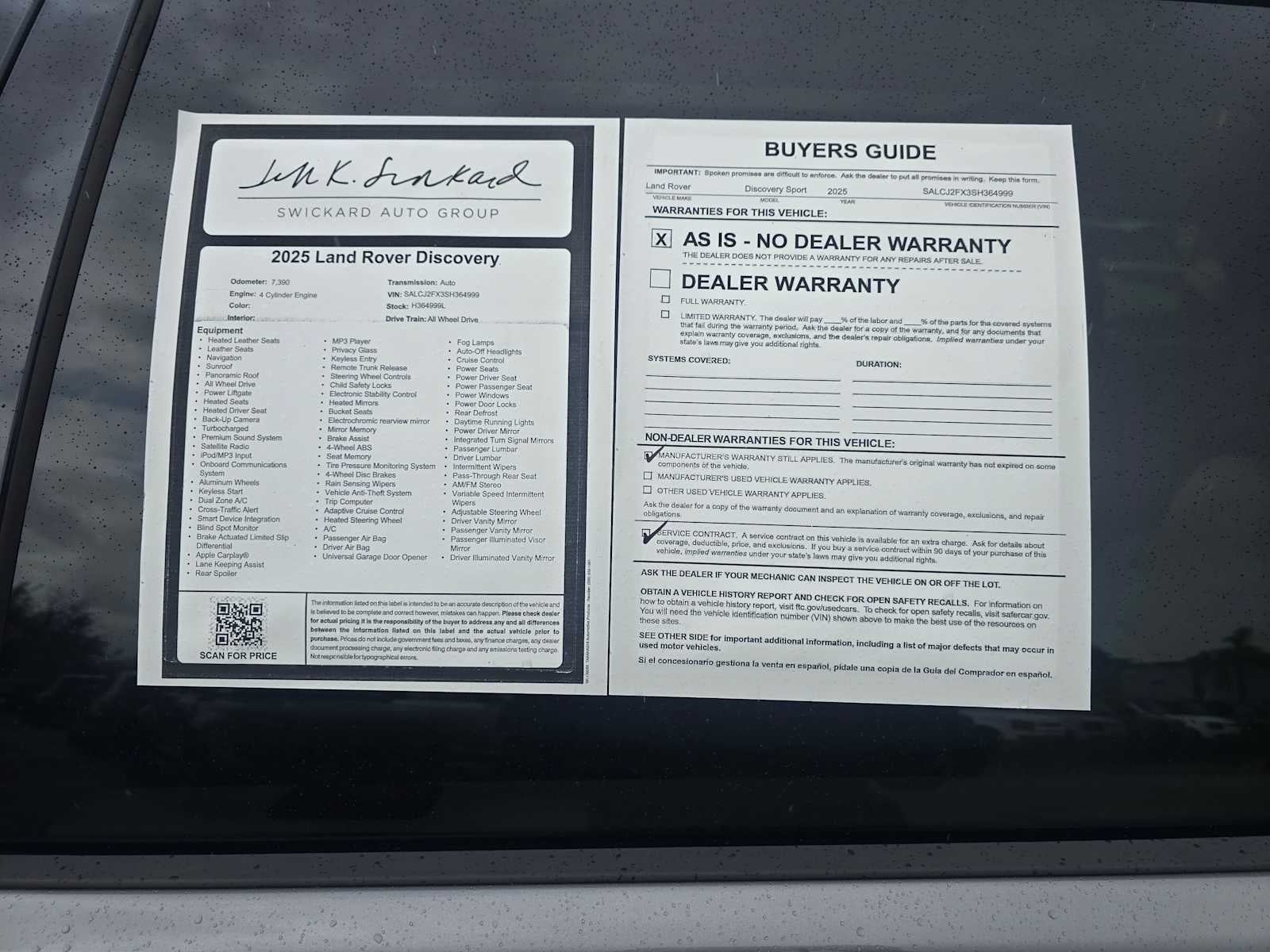 2025 Land Rover Discovery Sport S