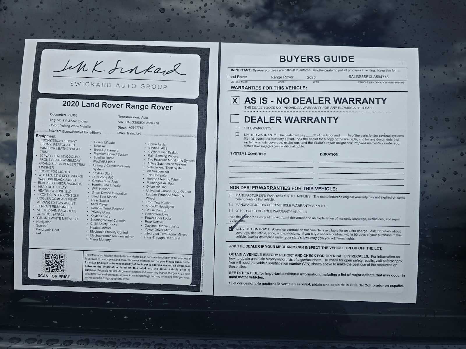 2020 Land Rover Range Rover LWB