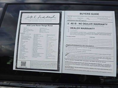 2026 Land Rover Range Rover Velar S