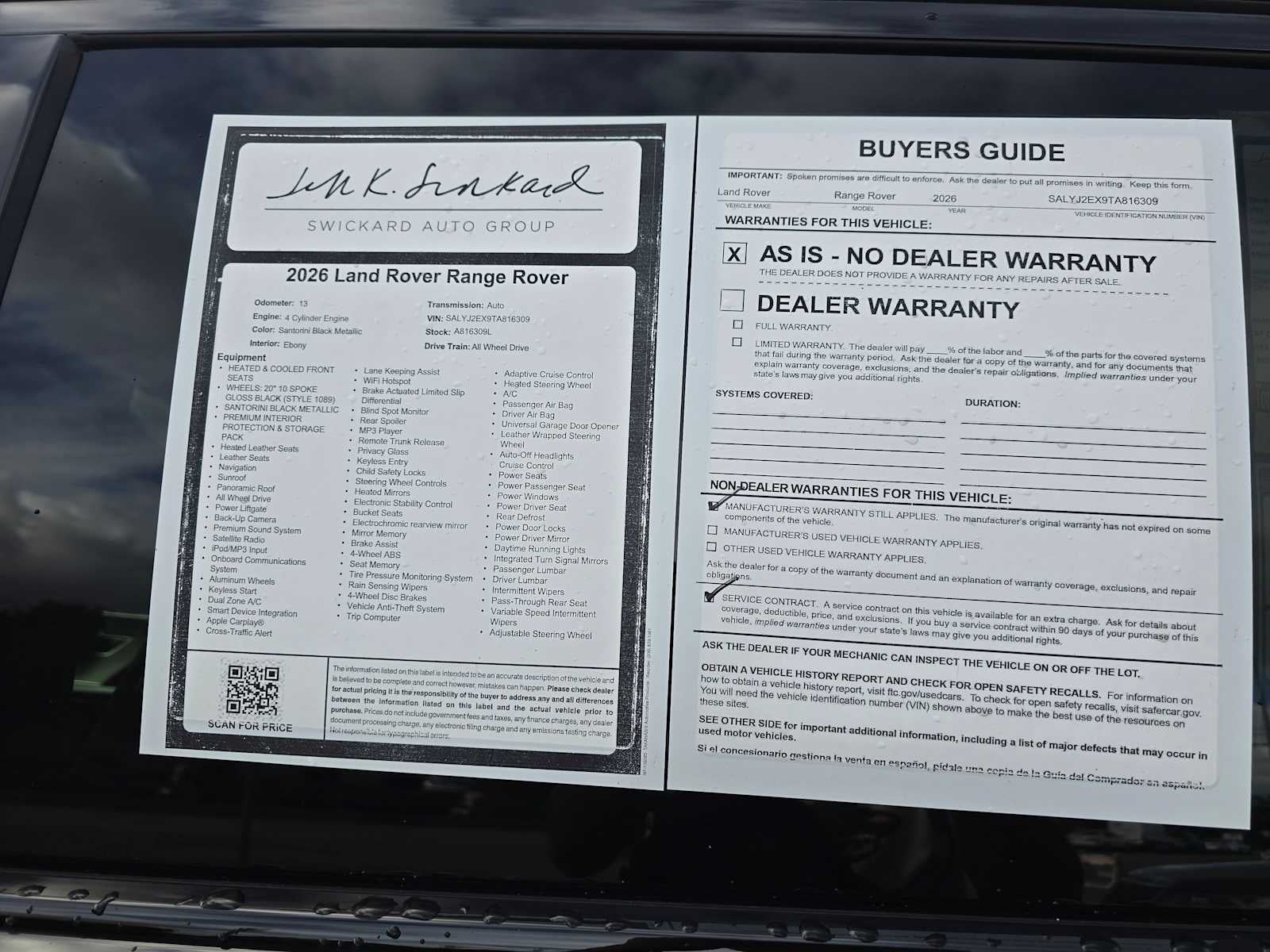 2026 Land Rover Range Rover Velar S