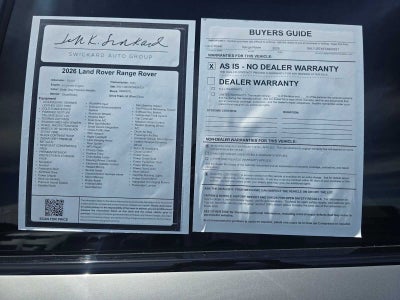 2026 Land Rover Range Rover Velar S