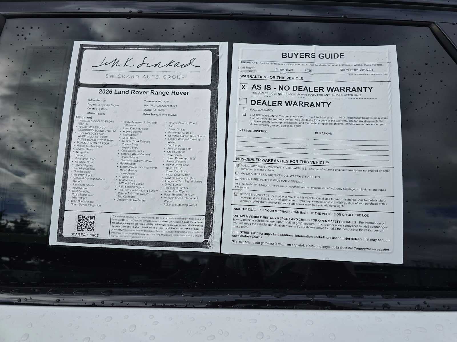 2026 Land Rover Range Rover Velar Dynamic SE