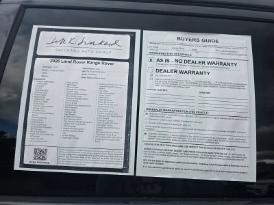 2026 Land Rover Range Rover Velar Dynamic SE