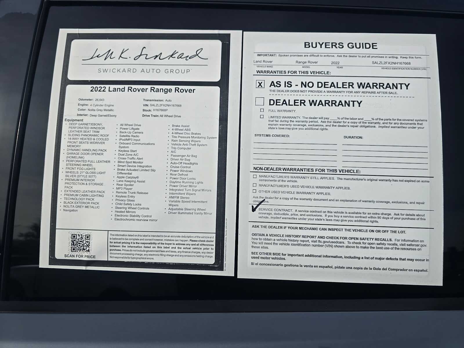 2022 Land Rover Range Rover Evoque R-Dynamic SE