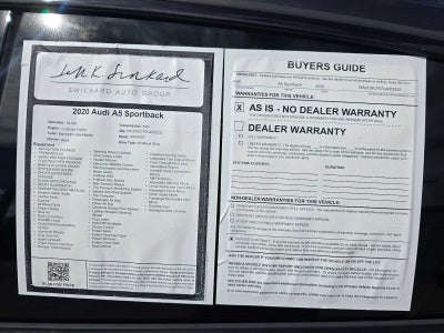 2020 Audi A5 Sportback Premium Plus