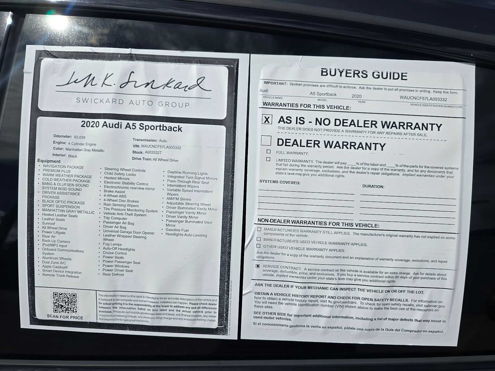 2020 Audi A5 Sportback Premium Plus