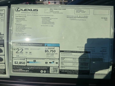 2026 Lexus IS 350 F SPORT DESIGN AWD