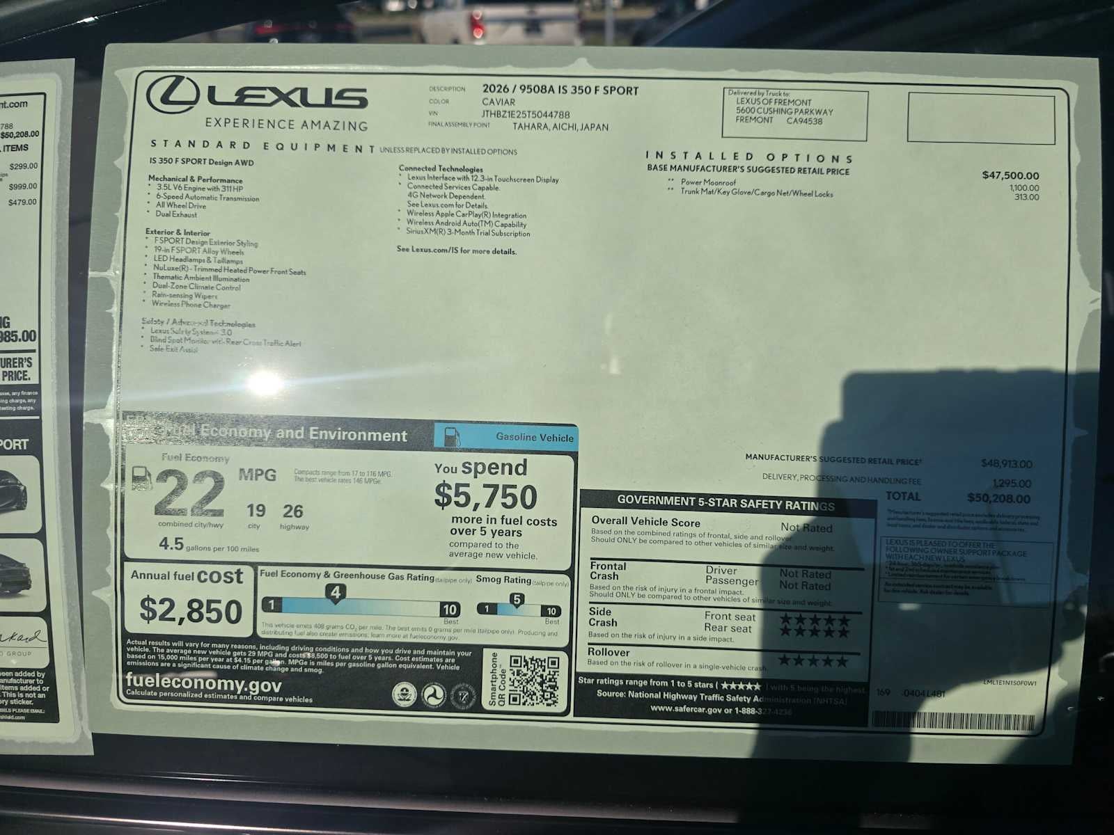 2026 Lexus IS 350 F SPORT DESIGN AWD