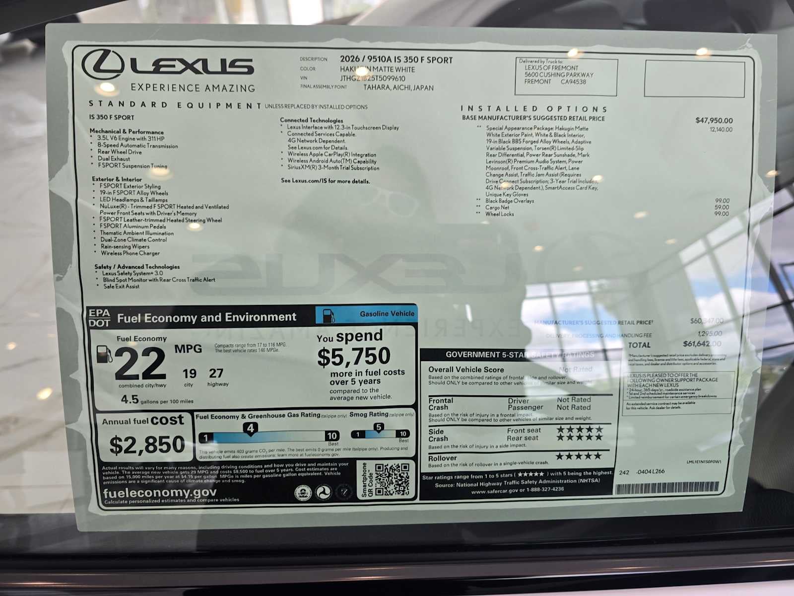 2026 Lexus IS 350 F SPORT