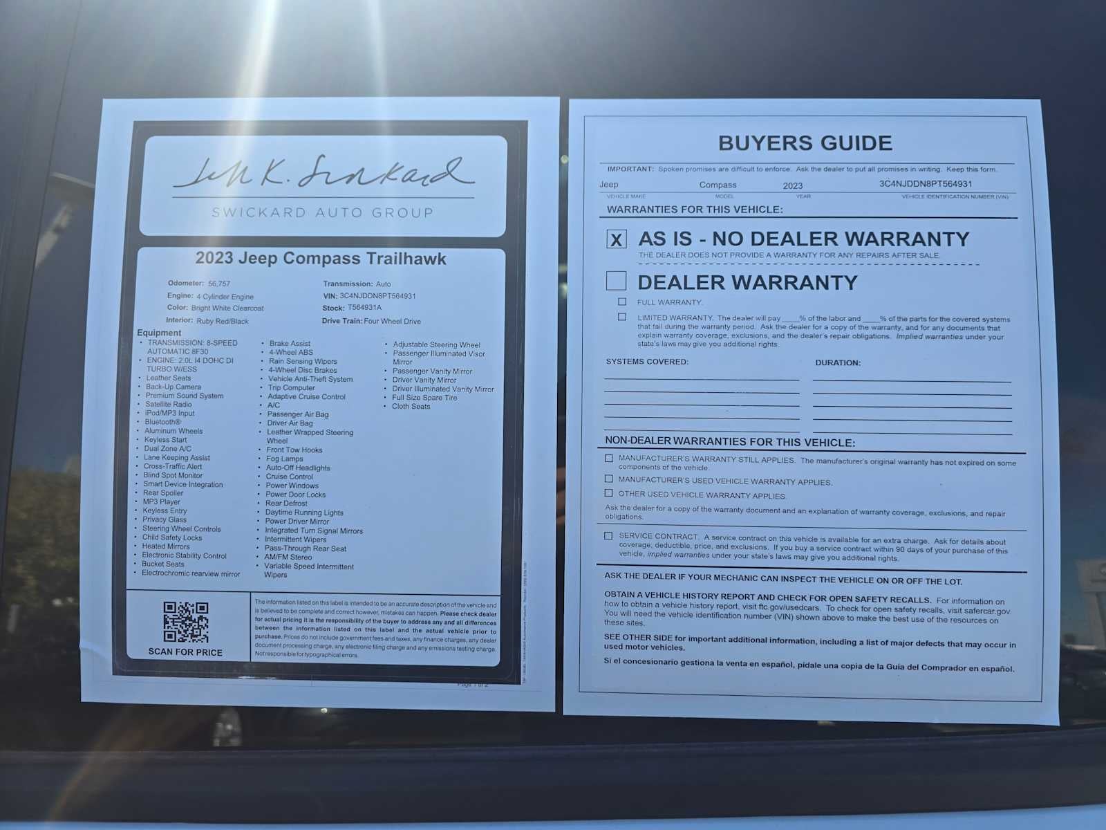 2023 Jeep Compass Trailhawk