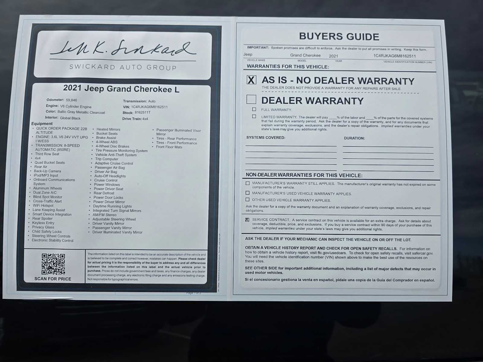 2021 Jeep Grand Cherokee L Altitude