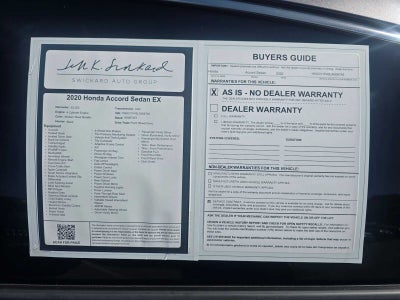 2020 Honda Accord Sedan EX