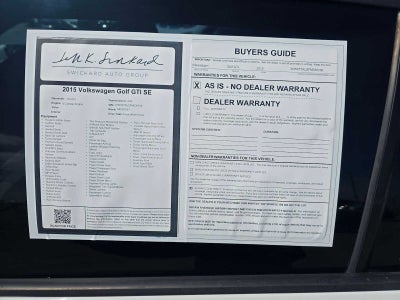2015 Volkswagen Golf GTI SE
