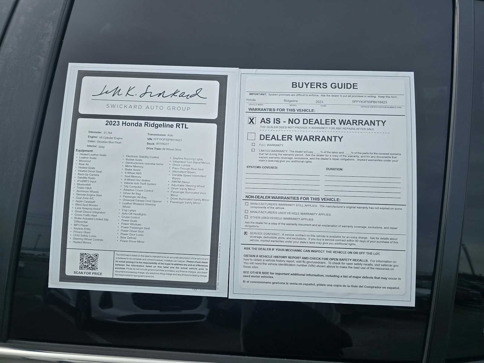 2023 Honda Ridgeline RTL