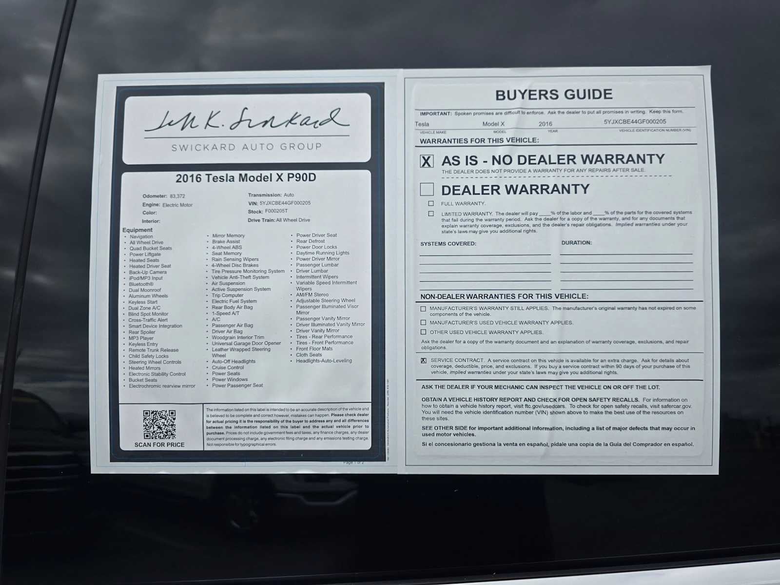 2016 Tesla Model X P90D