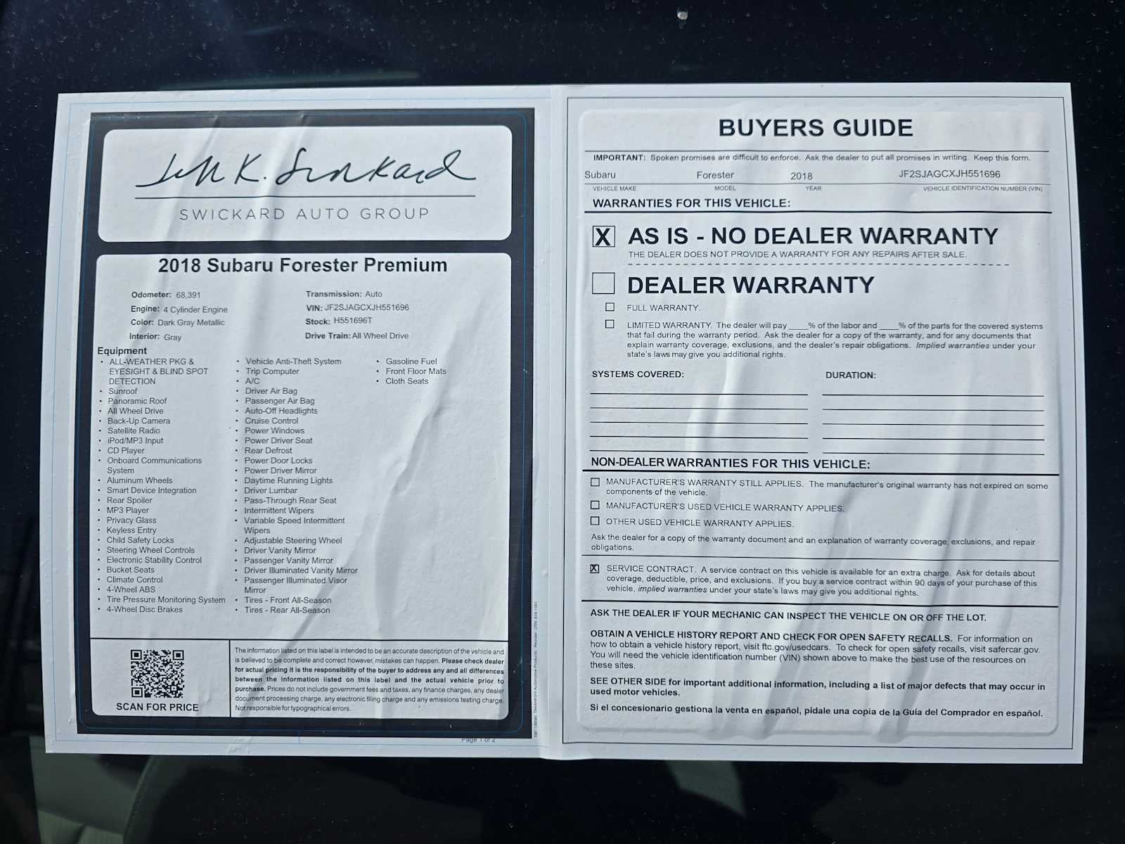 2018 Subaru Forester Premium