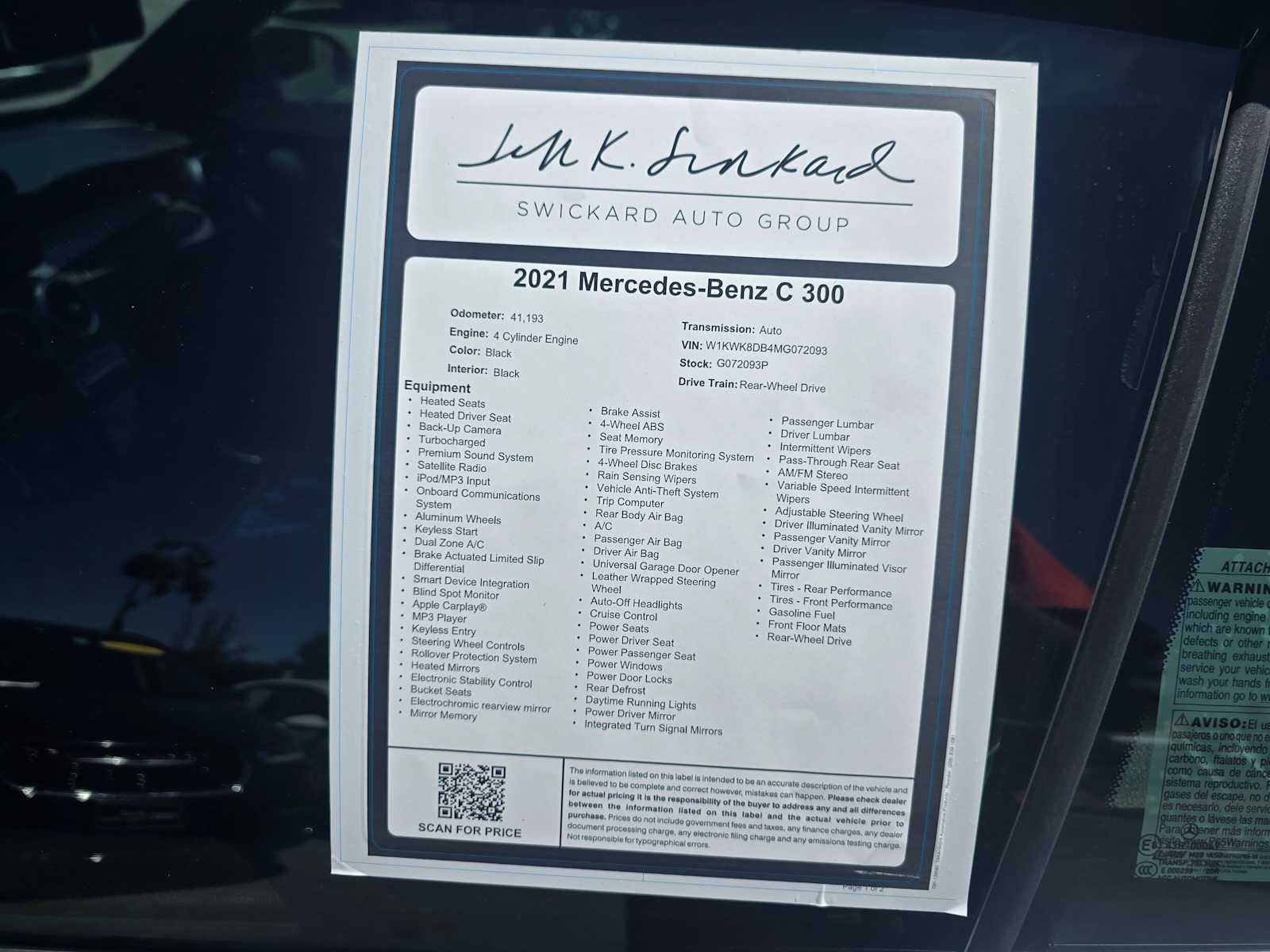 2021 Mercedes-Benz C 300 C 300
