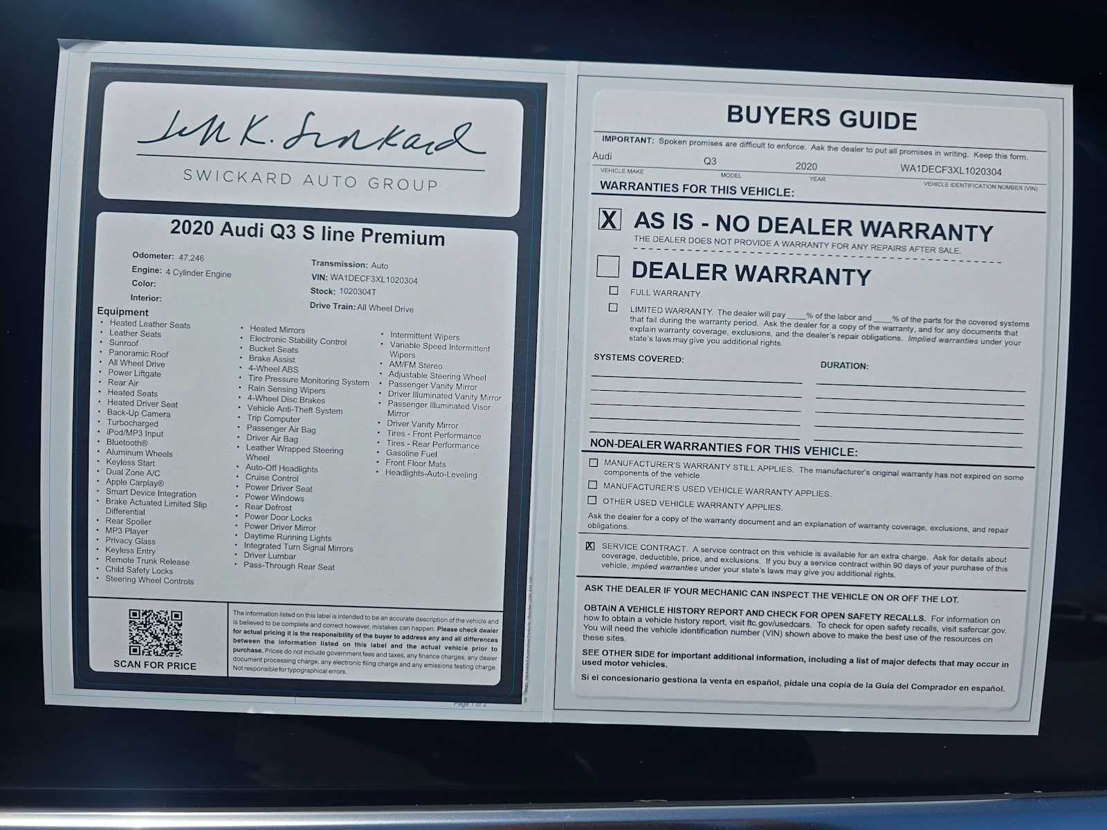2020 Audi Q3 S line Premium