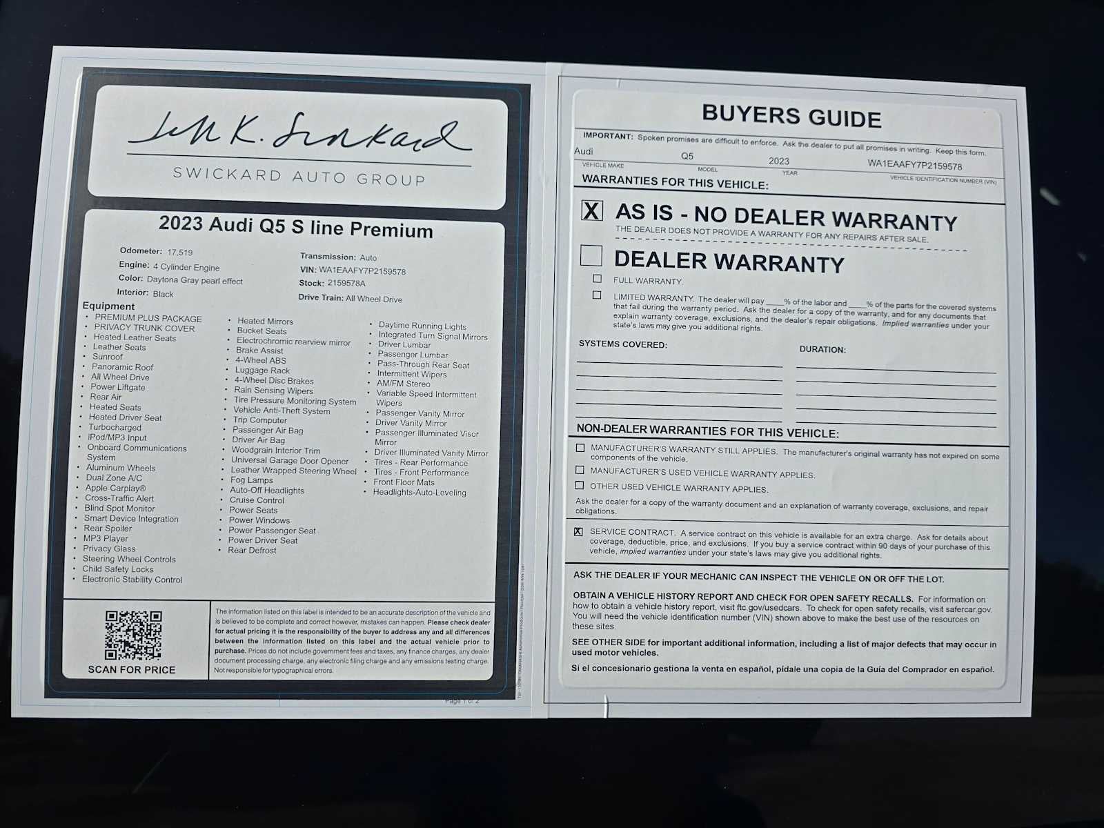 2023 Audi Q5 S line Premium Plus