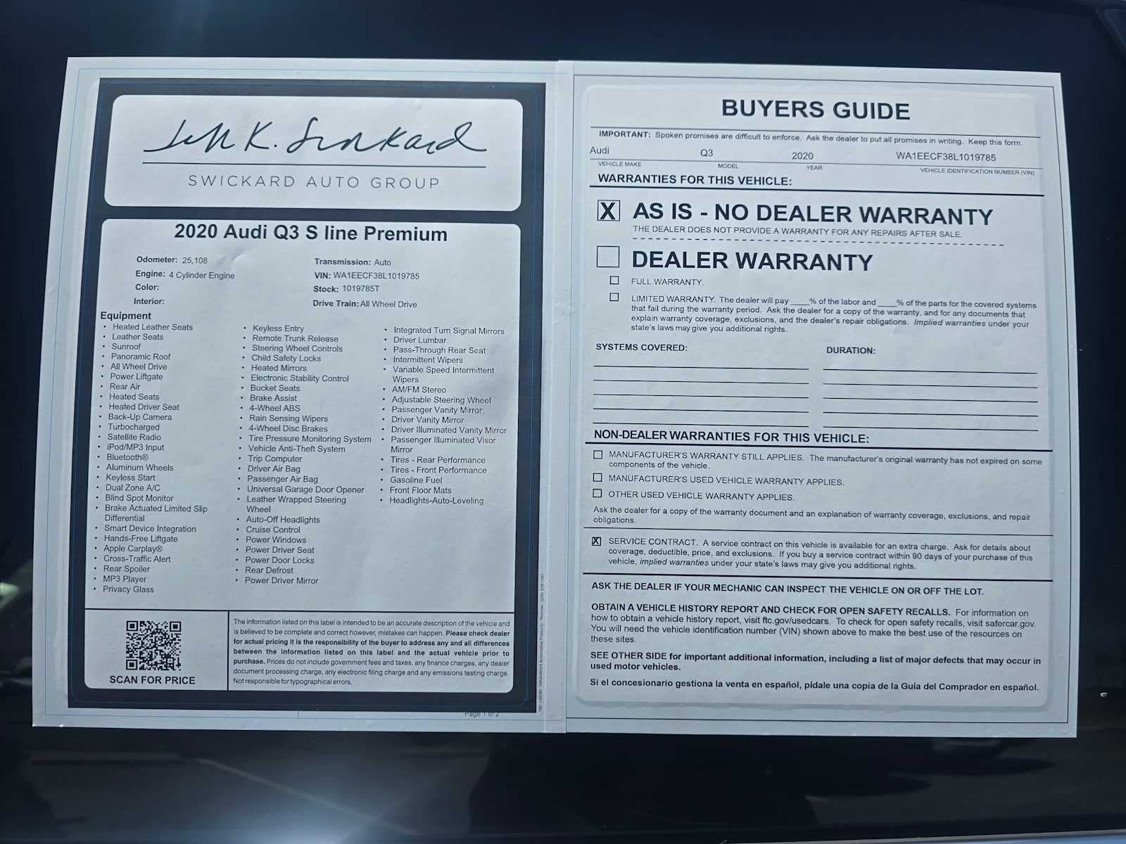 2020 Audi Q3 S line Premium Plus