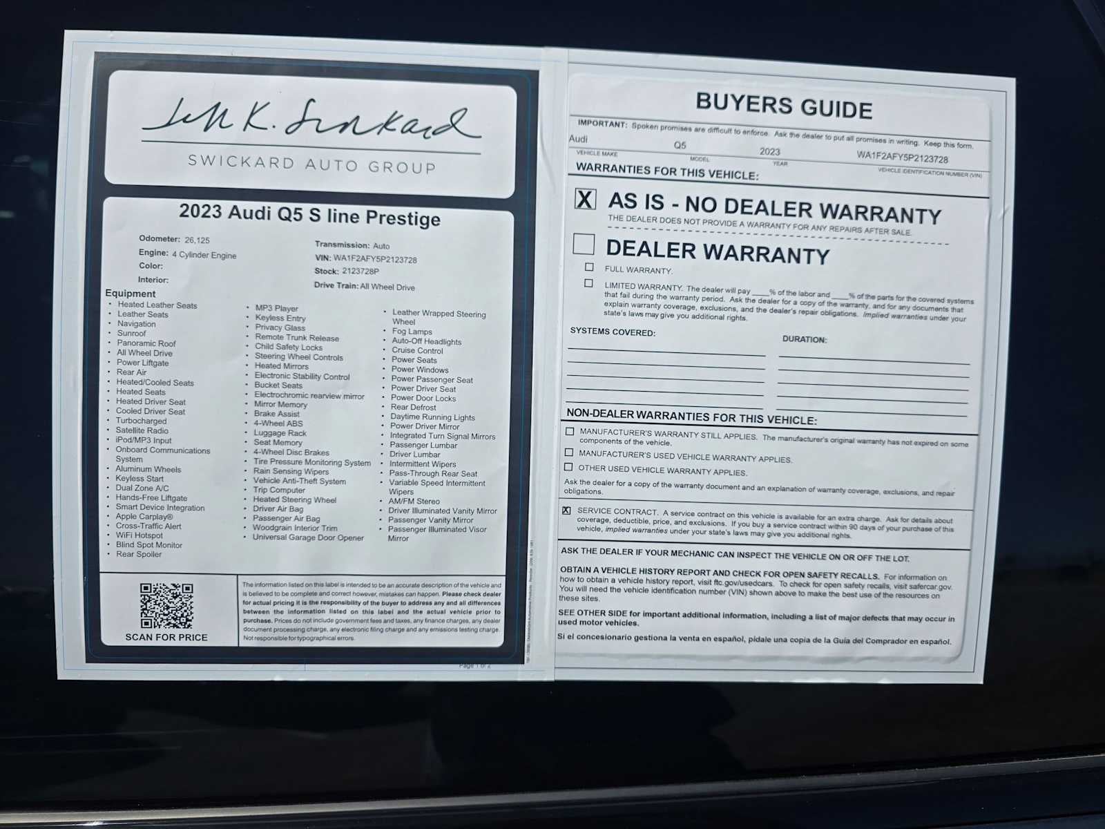 2023 Audi Q5 S line Prestige