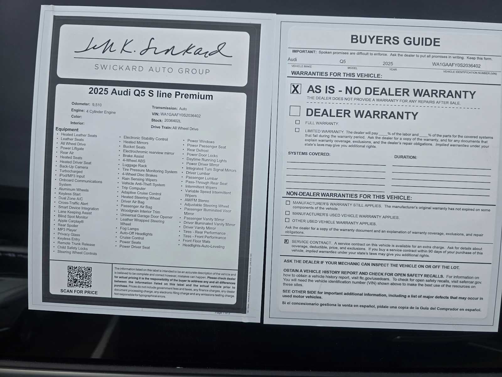 2025 Audi Q5 S line Premium