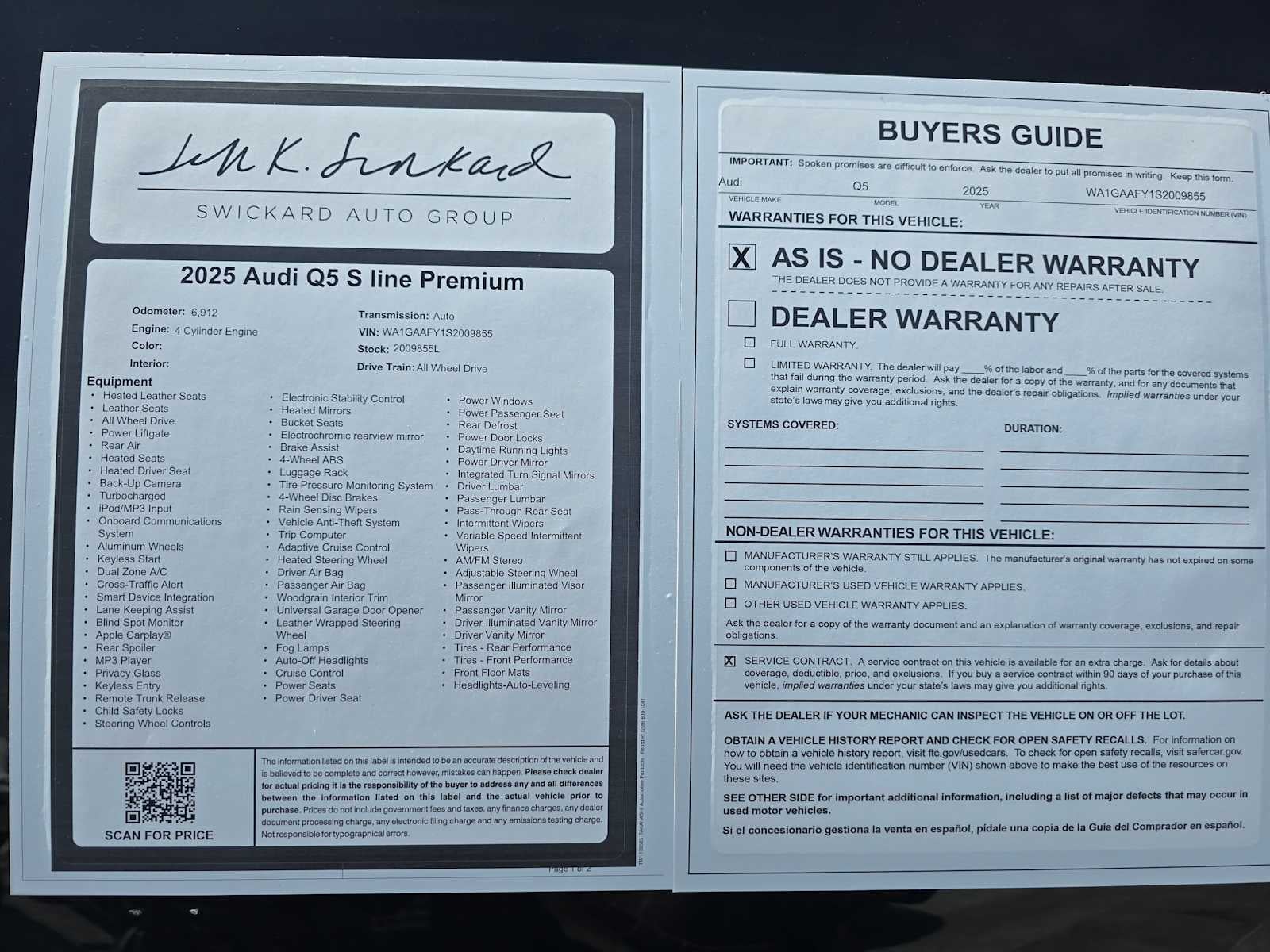 2025 Audi Q5 S line Premium