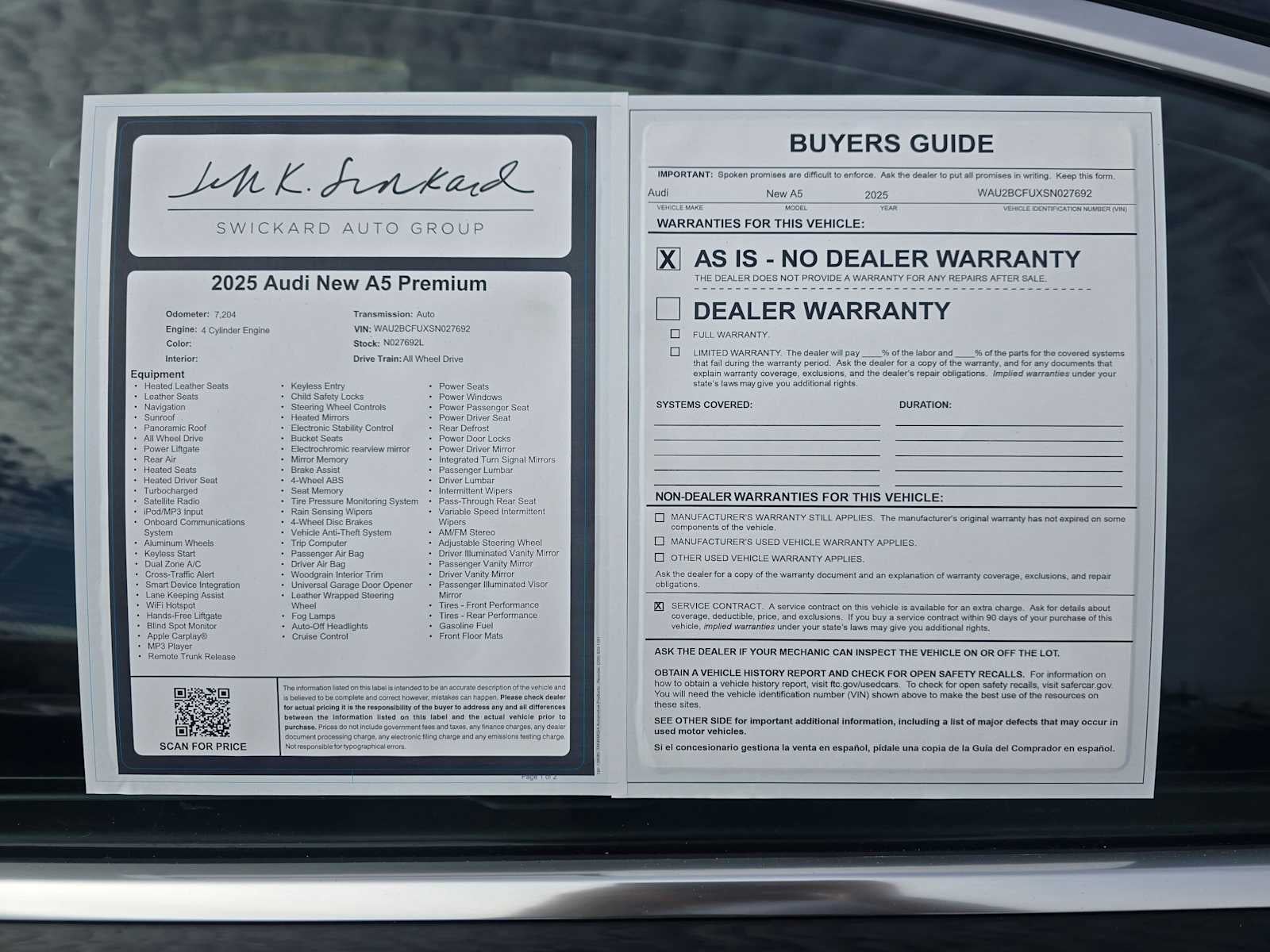 2025 Audi New A5 Premium Plus