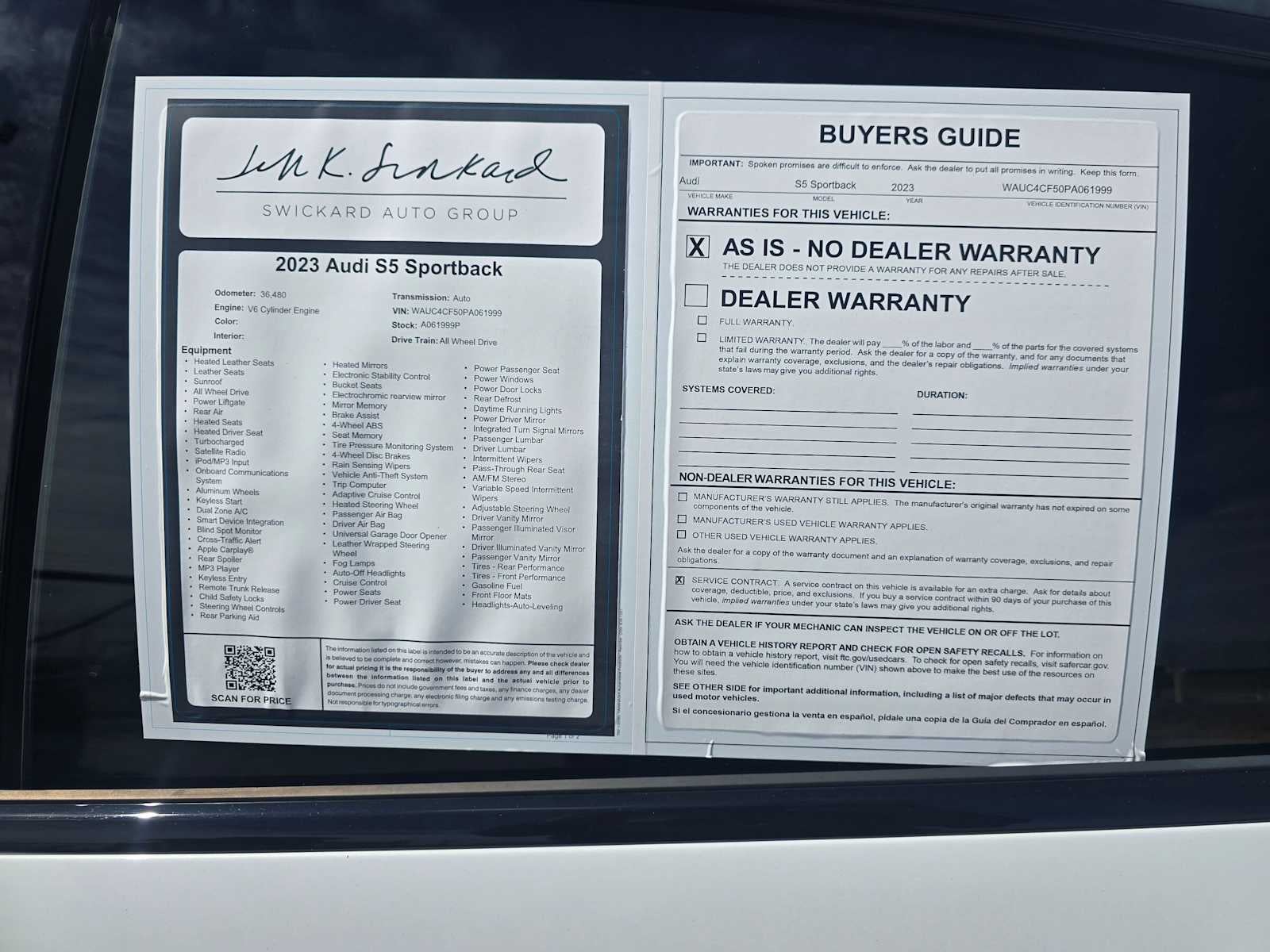 2023 Audi S5 Sportback Premium Plus
