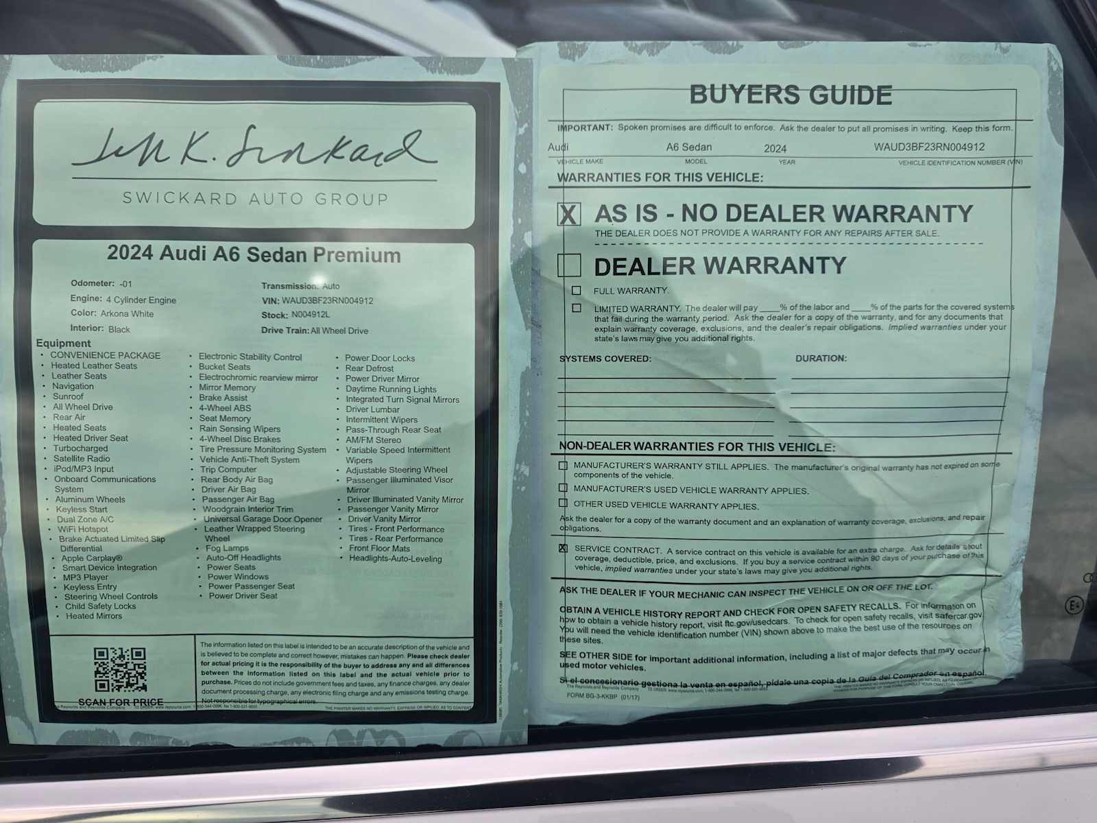 2024 Audi A6 Sedan Premium