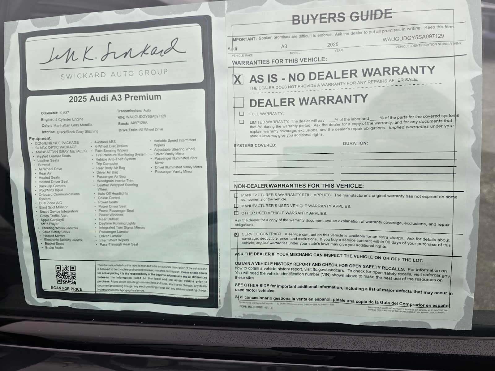 2025 Audi A3 Premium