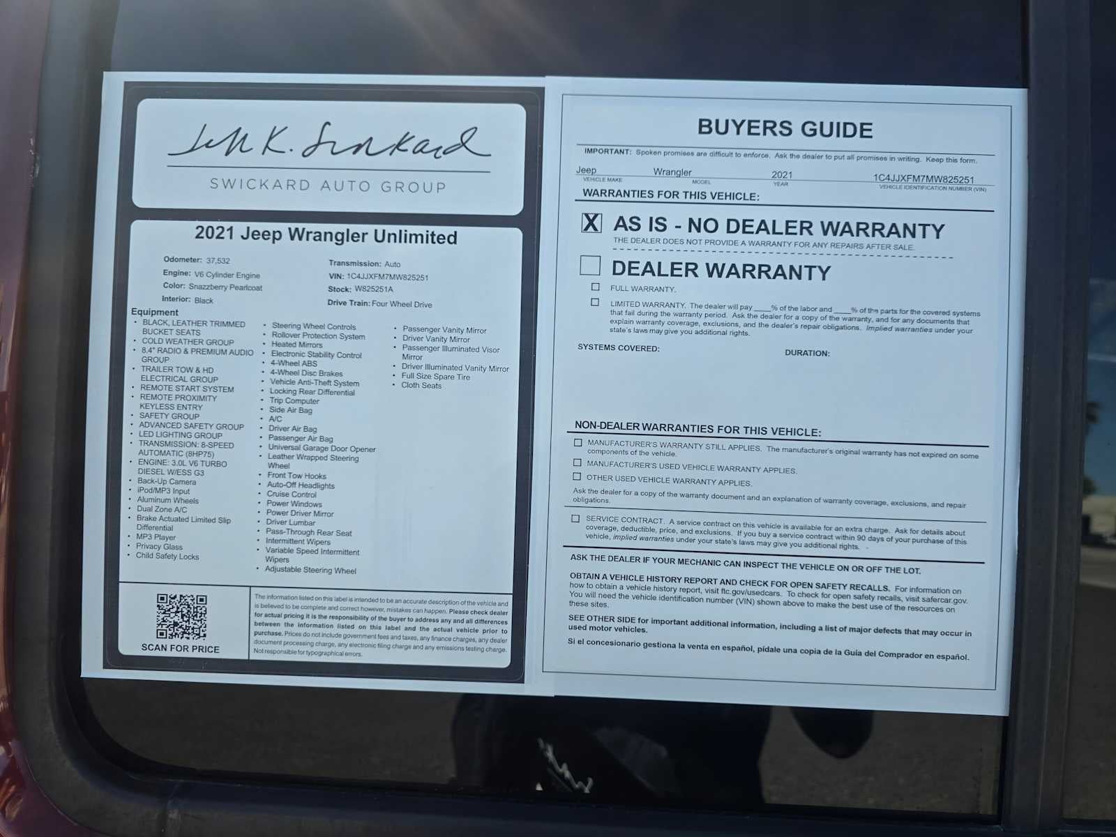 2021 Jeep Wrangler Unlimited Rubicon