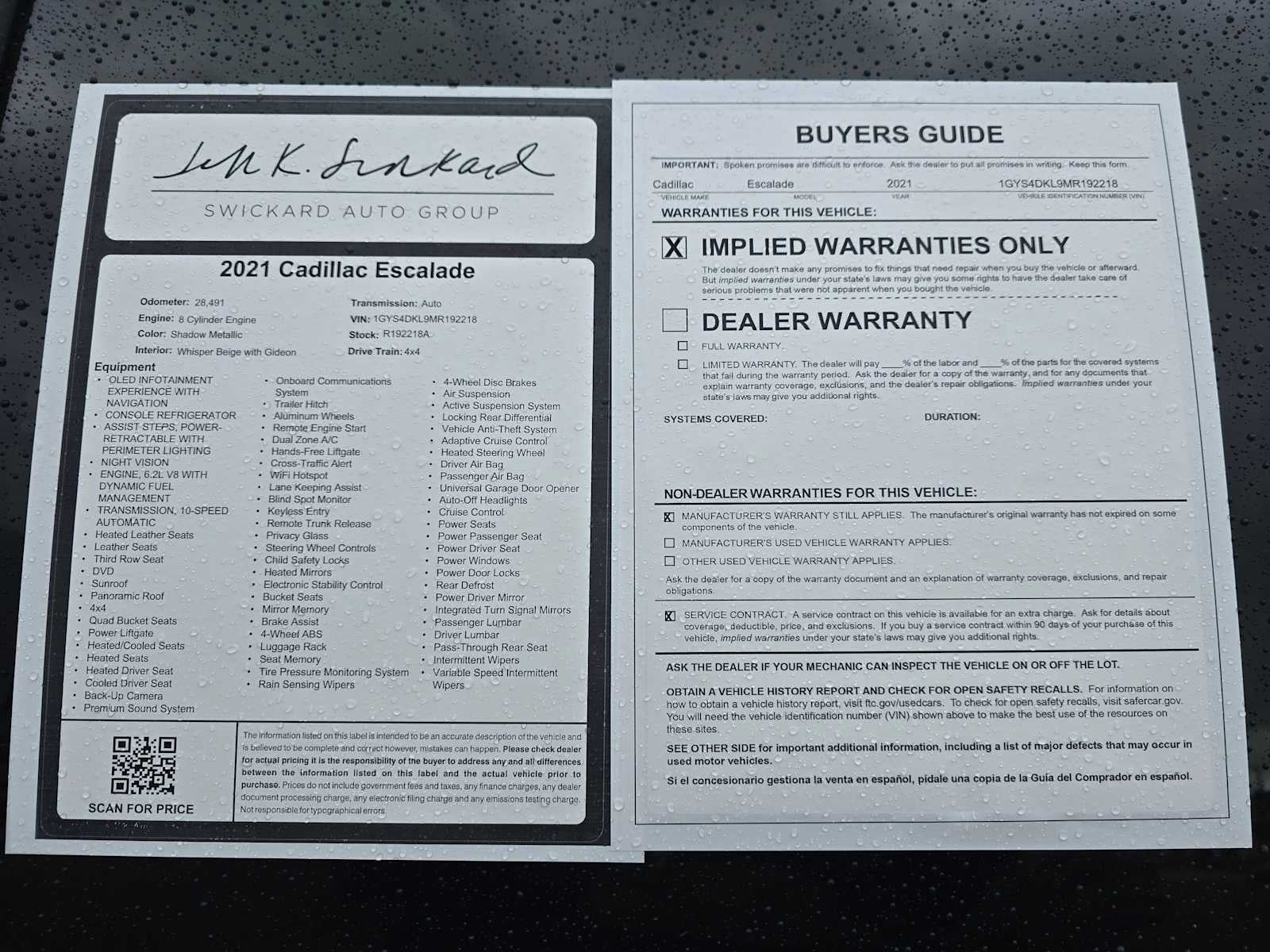 2021 Cadillac Escalade Premium Luxury Platinum