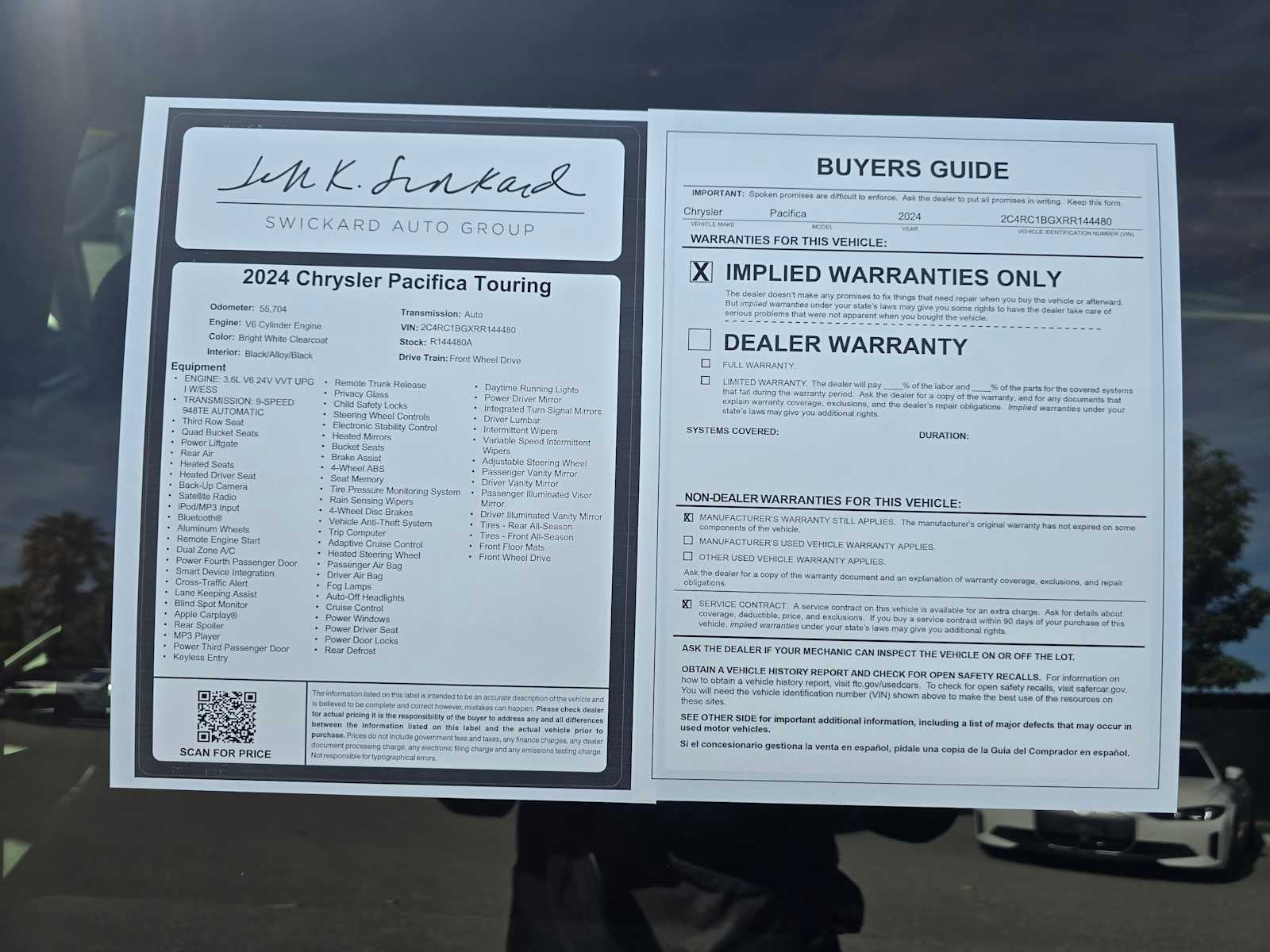 2024 Chrysler Pacifica Touring L