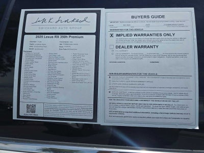 2025 Lexus RX 350h PREMIUM PLUS