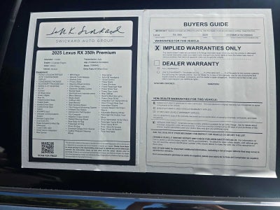 2025 Lexus RX 350h PREMIUM