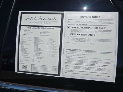 2025 Lexus RX 350h Premium