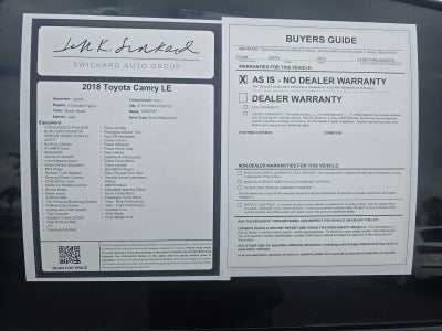 2018 Toyota Camry LE