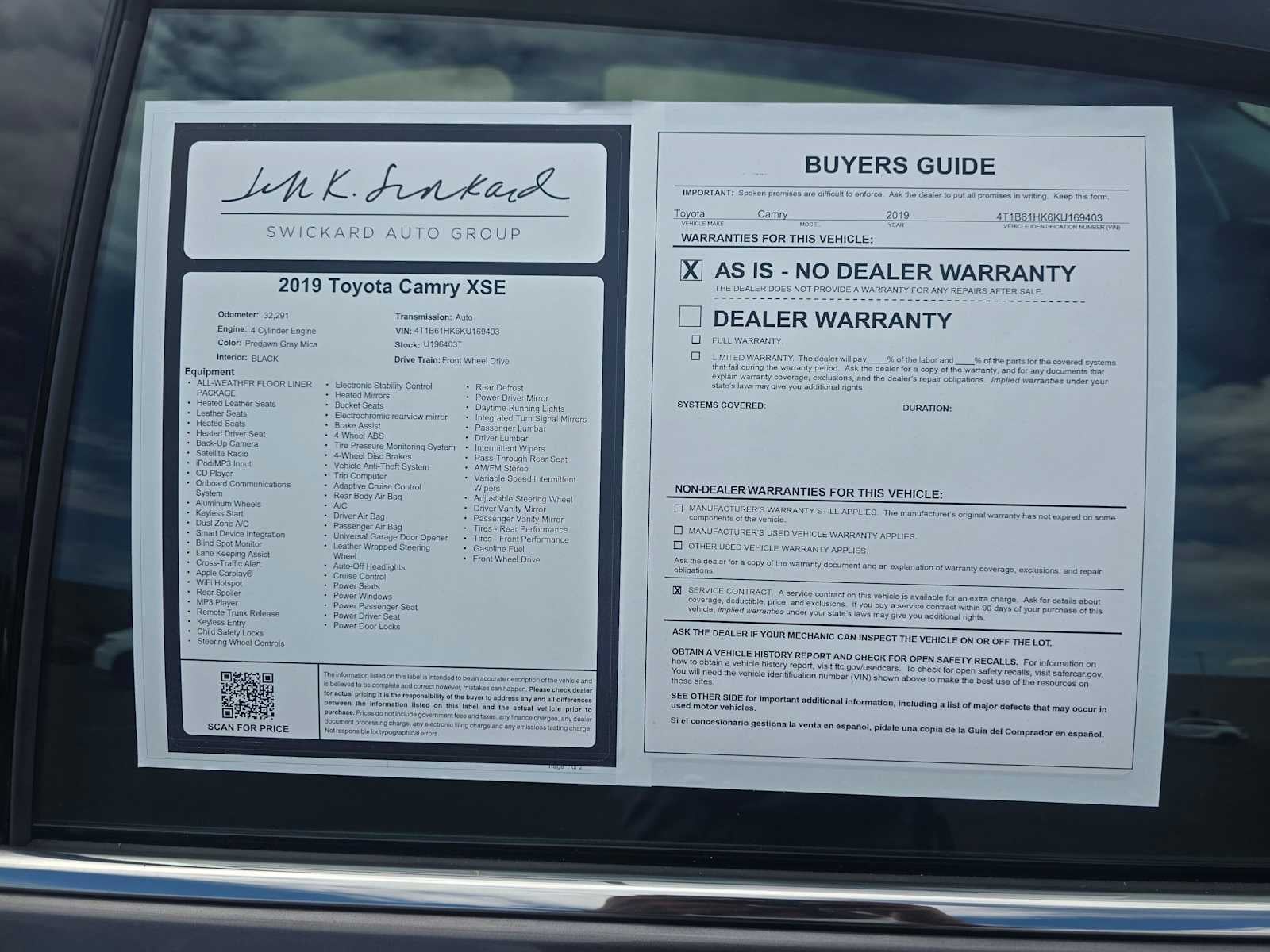 2019 Toyota Camry XSE