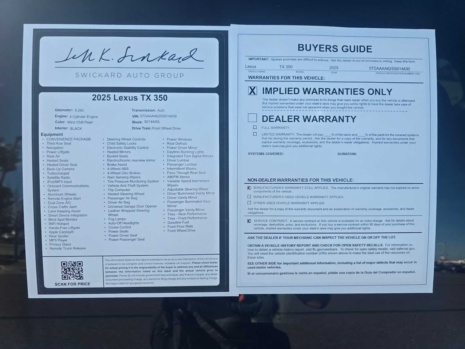 2025 Lexus TX 350 TX 350
