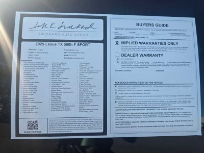 2025 Lexus TX F SPORT Premium