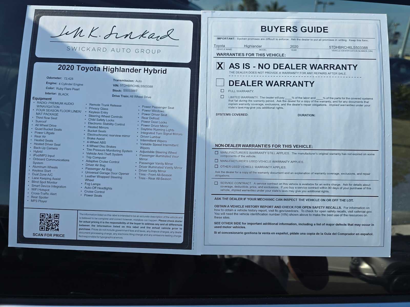 2020 Toyota Highlander Hybrid XLE