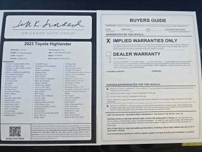 2023 Toyota Highlander Platinum